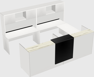 Shared one sided u-shaped reception desk