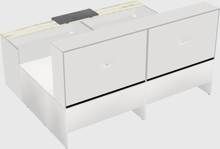 Shared one sided u-shaped reception desk
