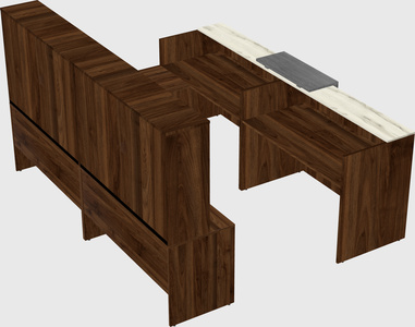 Shared one sided u-shaped reception desk