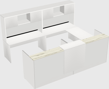 Shared one sided u-shaped reception desk