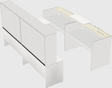 Shared one sided u-shaped reception desk