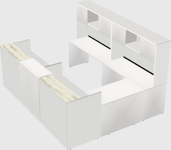 Shared one sided u-shaped reception desk