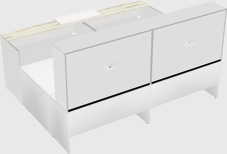 Shared one sided u-shaped reception desk