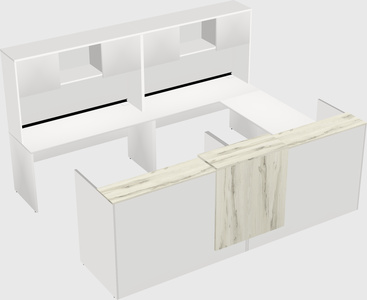 Shared one sided u-shaped reception desk