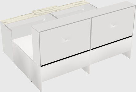 Shared one sided u-shaped reception desk