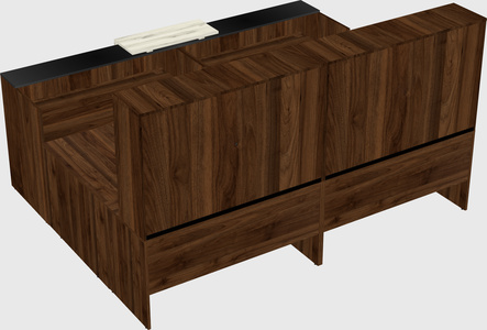 Shared one sided u-shaped reception desk