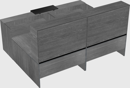 Shared one sided u-shaped reception desk