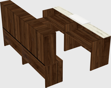 Shared one sided u-shaped reception desk