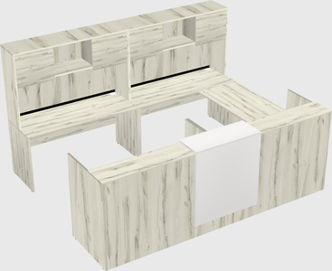 Shared one sided u-shaped reception desk