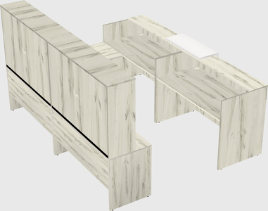 Shared one sided u-shaped reception desk