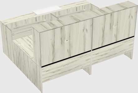 Shared one sided u-shaped reception desk
