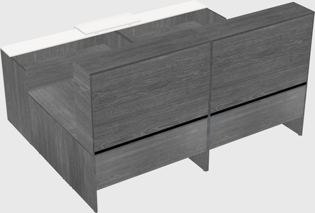 Shared one sided u-shaped reception desk