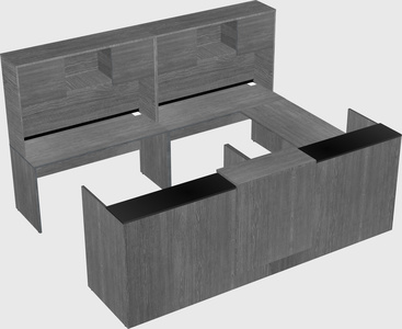 Shared one sided u-shaped reception desk