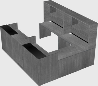 Shared one sided u-shaped reception desk