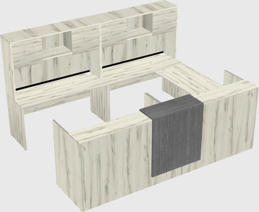 Shared one sided u-shaped reception desk