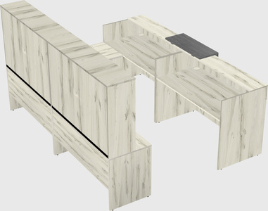 Shared one sided u-shaped reception desk