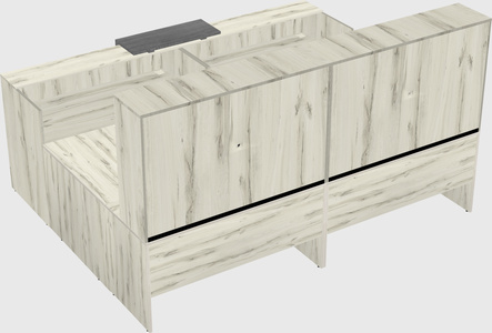 Shared one sided u-shaped reception desk