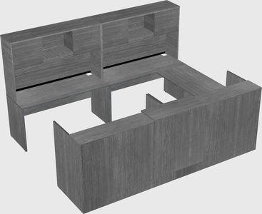 Shared one sided u-shaped reception desk