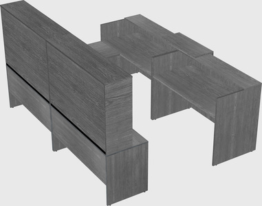 Shared one sided u-shaped reception desk