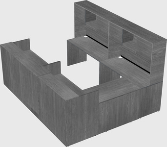 Shared one sided u-shaped reception desk