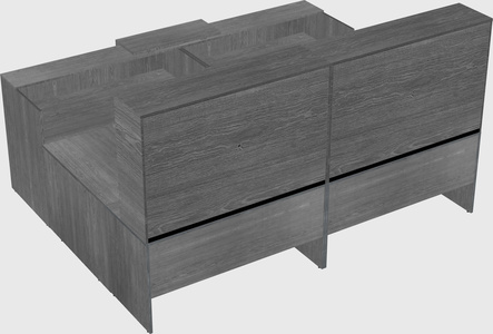 Shared one sided u-shaped reception desk