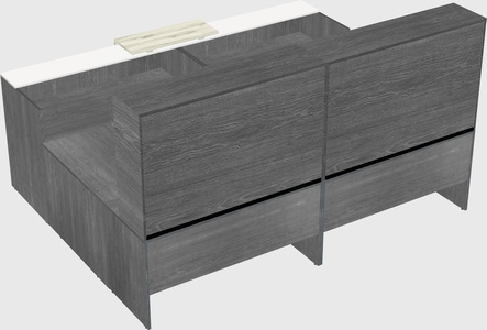Shared one sided u-shaped reception desk