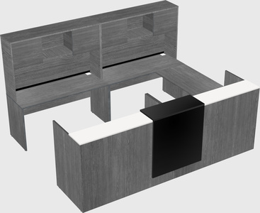 Shared one sided u-shaped reception desk