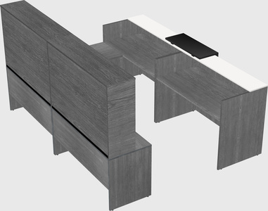 Shared one sided u-shaped reception desk