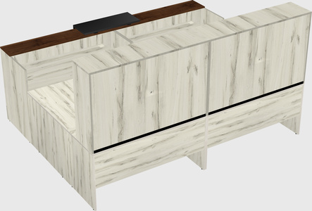 Shared one sided u-shaped reception desk