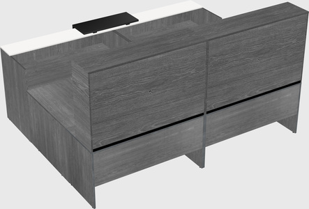 Shared one sided u-shaped reception desk