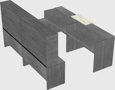 Shared one sided u-shaped reception desk