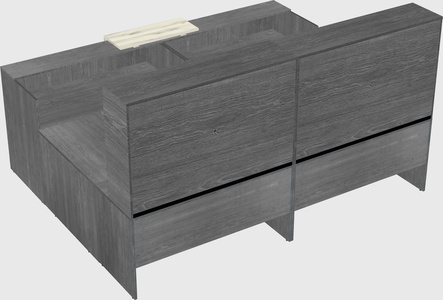 Shared one sided u-shaped reception desk