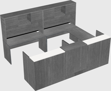 Shared one sided u-shaped reception desk