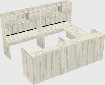Shared one sided u-shaped reception desk