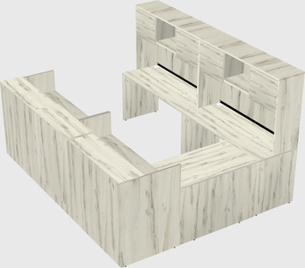 Shared one sided u-shaped reception desk