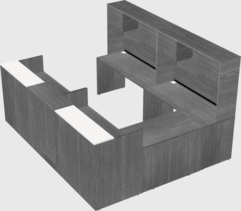 Shared one sided u-shaped reception desk