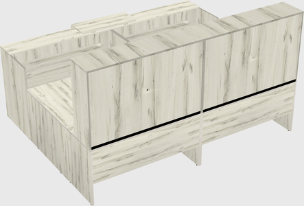 Shared one sided u-shaped reception desk