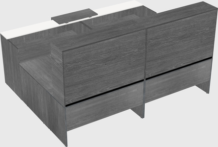 Shared one sided u-shaped reception desk