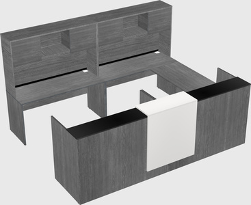 Shared one sided u-shaped reception desk