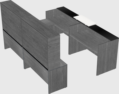 Shared one sided u-shaped reception desk