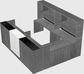 Shared one sided u-shaped reception desk