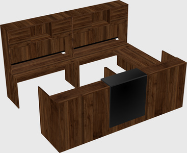 Shared one sided u-shaped reception desk