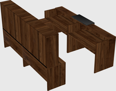 Shared one sided u-shaped reception desk