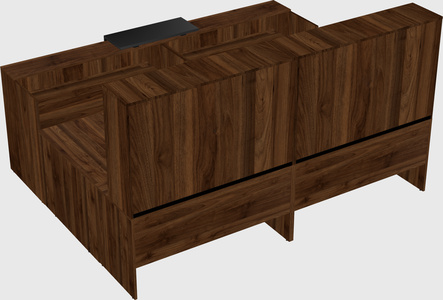 Shared one sided u-shaped reception desk