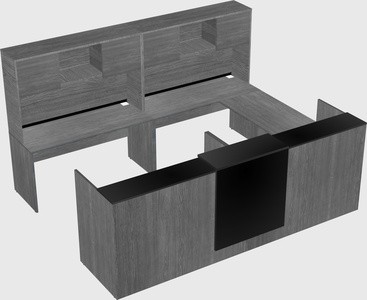 Shared one sided u-shaped reception desk