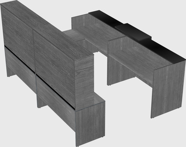 Shared one sided u-shaped reception desk