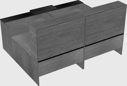 Shared one sided u-shaped reception desk
