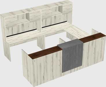 Shared one sided u-shaped reception desk