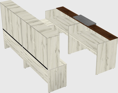 Shared one sided u-shaped reception desk
