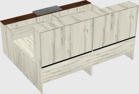 Shared one sided u-shaped reception desk